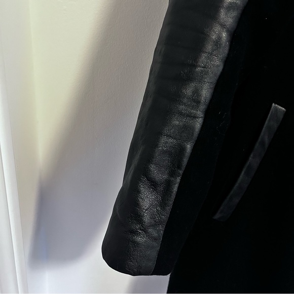 Danier Wool Jacket With Leather Sleeves Size XS - Picture 6 of 12